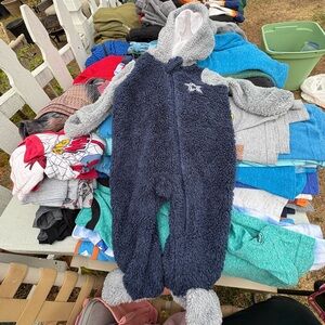 NFL Team Apparel Navy and Light Gray Fleece Jacket